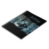 Ghost Girl in Blue – Haunting Surreal Art Notizblock (Linke Seite)