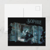 Ghost Girl in Blue – Haunting Surreal Art Postkarte (Vorne/Hinten)