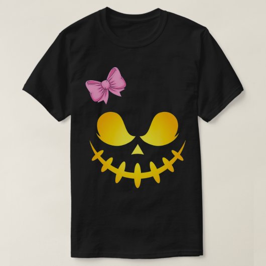 Ghost Girl mit Bow Lächeln Halloween Trick oder Be T-Shirt (Design vorne)