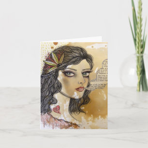 Ghost Girl Notecard Karte