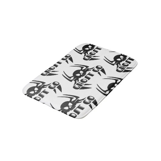 Ghost Go Spooky Jahreszeit Badematte (Schrägansicht)