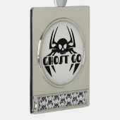 Ghost Go Spooky Jahreszeit Banner-Ornament Silber (Rechts)