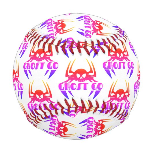 Ghost Go Spooky Jahreszeit Baseball (Vorderseite)
