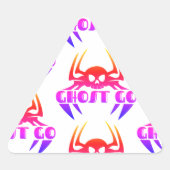 Ghost Go Spooky Jahreszeit Dreieckiger Aufkleber (Vorderseite)