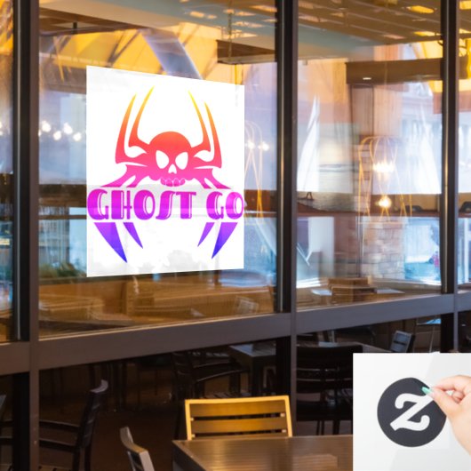 Ghost Go Spooky Jahreszeit Fensteraufkleber (Restaurantfenster)