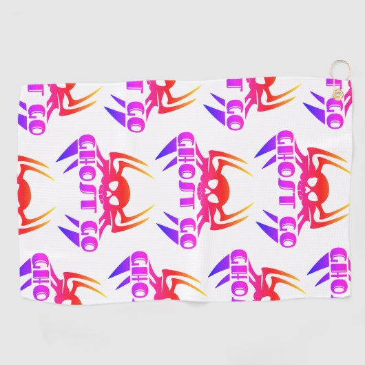 Ghost Go Spooky Jahreszeit Golfhandtuch (Horizontal)