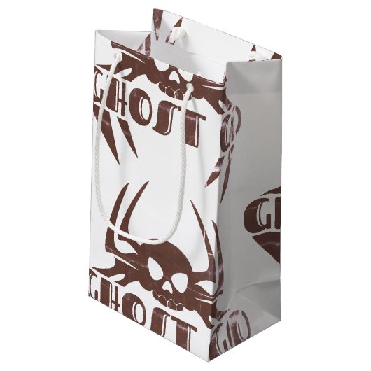 Ghost Go Spooky Jahreszeit Kleine Geschenktüte (Rückseite Schrägansicht)