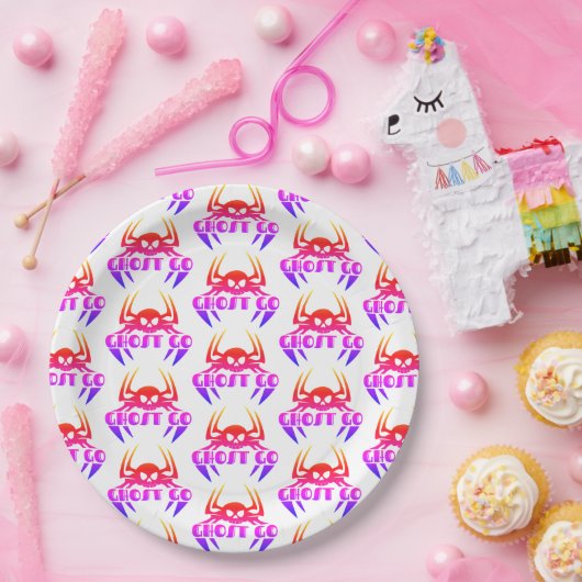Ghost Go Spooky Jahreszeit Pappteller (Party)
