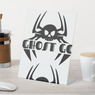 Ghost Go Spooky Jahreszeit Sockelschild