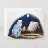 Ghost Grabstein Friedhof Marmorspielen Postkarte (Vorne/Hinten)