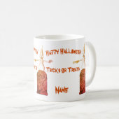 Ghost Grabstein Halloween Funny Personalisiert Kaffeetasse (VorderseiteRechts)