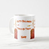Ghost Grabstein Halloween Funny Personalisiert Kaffeetasse (Vorderseite Links)