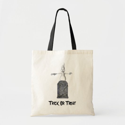 Ghost Grabstein Halloween Funny Tote Bag Tragetasche (Vorne)
