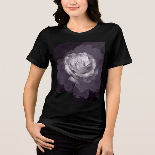 Ghost-graue Rose Tri-Blend Shirt (Vorderseite)