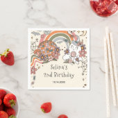 Ghost Groovy Retro Halloween Geburtstag Napkins Serviette (Beispiel)