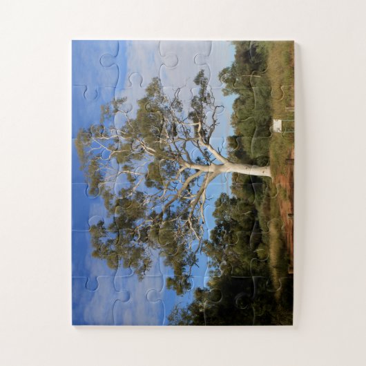 Ghost gum tree, Outback Australien Puzzle (Vertikal)