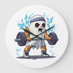 Ghost Gym Squad Große Wanduhr
