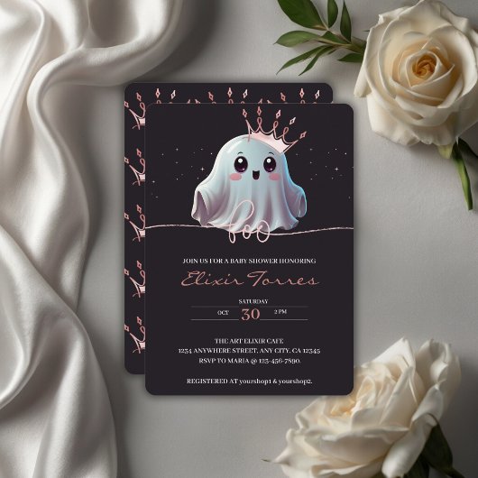 Ghost Halloween Baby Dusche Little Boo Einladung