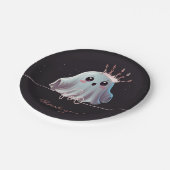Ghost Halloween Baby Dusche Little Boo Pappteller (Schrägansicht)