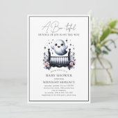 Ghost Halloween Baby Shower Einladung (Stehend Vorderseite)