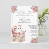 Ghost Halloween Baby Shower Einladung (Stehend Vorderseite)