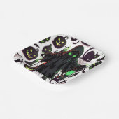 Ghost Halloween Black Pappteller (Gewinkelt)
