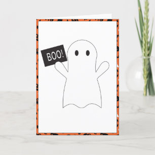 Ghost Halloween Card Dankeskarte
