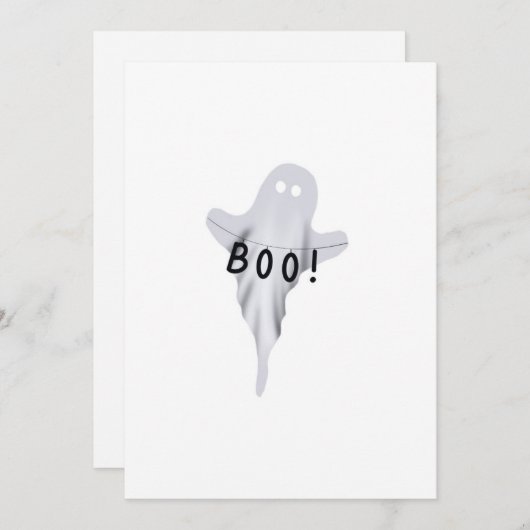 Ghost Halloween Card Feiertagskarte (Vorne/Hinten)