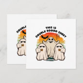 Ghost Halloween Costume Funny Boo Einladung (Vorne/Hinten)
