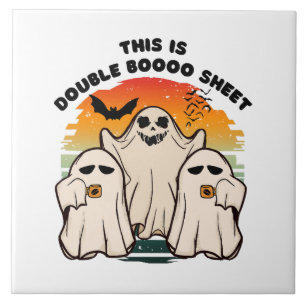 Ghost Halloween Costume Funny Boo Fliese