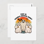 Ghost Halloween Costume Funny Boo Postkarte (Vorne/Hinten)