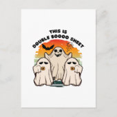 Ghost Halloween Costume Funny Boo Postkarte (Vorderseite)