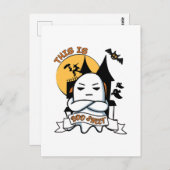 Ghost Halloween Costume Funny Boo Postkarte (Vorne/Hinten)