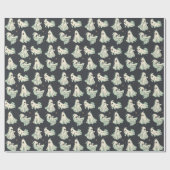 Ghost Halloween Dark Spooky Wrapping Paper Geschenkpapier (Flach)