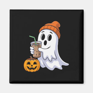 Ghost Halloween Drink Kaffee Geist Eiskaffee P Magnet