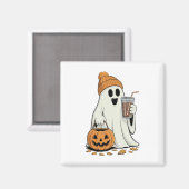 Ghost Halloween Drink Kaffee Geist Eiskaffee P Magnet (Vorderseite/Rückseite)