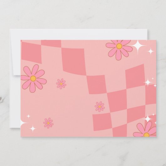 Ghost Halloween ein sprichwörtliches Babe Groovy B Einladung (Rückseite)