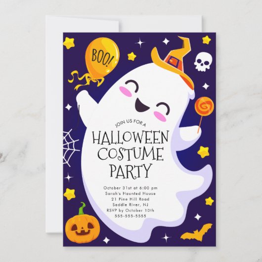 Ghost Halloween Einladung (Vorderseite)