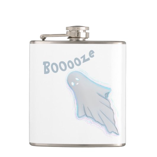 Ghost Halloween Flachmann (Vorderseite)