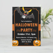 Ghost Halloween Geburtstag Einladendes Spooktakulä Einladung (Stehend Vorderseite)