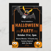 Ghost Halloween Geburtstag Einladendes Spooktakulä Einladung (Vorne/Hinten)