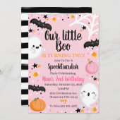 Ghost Halloween Geburtstag Einladendes Spooktakulä Einladung (Vorne/Hinten)