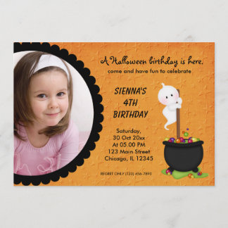Ghost Halloween Geburtstag Einladung