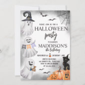 Ghost Halloween Geburtstagsparty Einladung (Vorderseite)