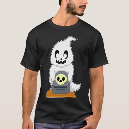 Ghost Halloween Grave T-Shirt (Vorderseite)