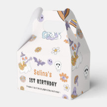 Ghost Halloween Groovy Birthday Favor Box