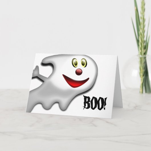 Ghost, Halloween-Grußkarte Karte (Vorderseite)