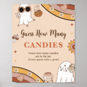 Ghost Halloween Guess Wie viele Candies Game Poste Poster (Vorne)