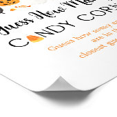 Ghost Halloween Guess Wie viele Candy Corns Game Poster (Ecke)