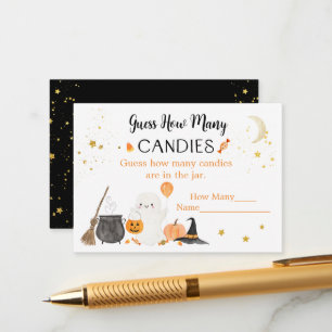 Ghost Halloween Guess Wie viele Kandies Game Begleitkarte